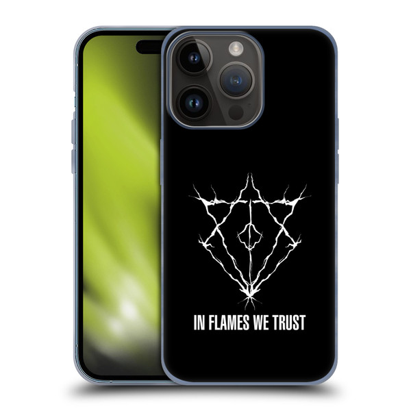 In Flames Metal Grunge Jesterhead Logo Soft Gel Case for Apple iPhone 15 Pro
