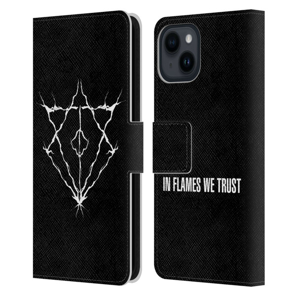In Flames Metal Grunge Jesterhead Logo Leather Book Wallet Case Cover For Apple iPhone 15