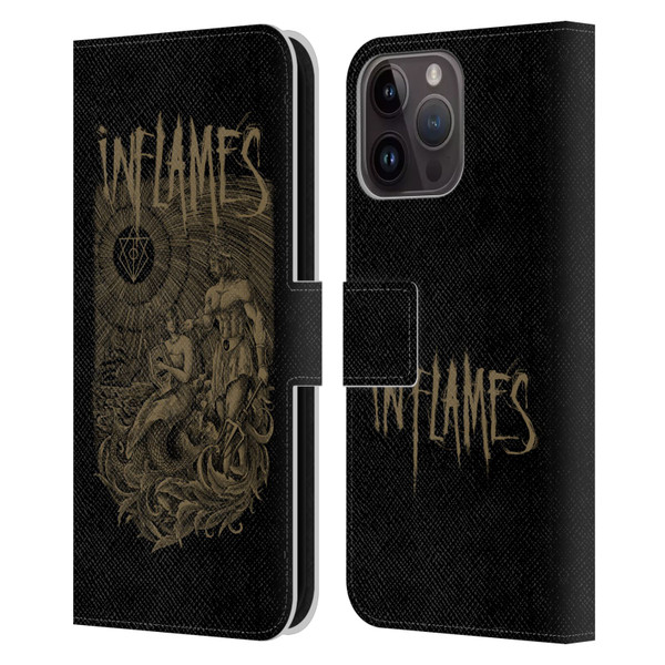 In Flames Metal Grunge Adventures Leather Book Wallet Case Cover For Apple iPhone 15 Pro Max
