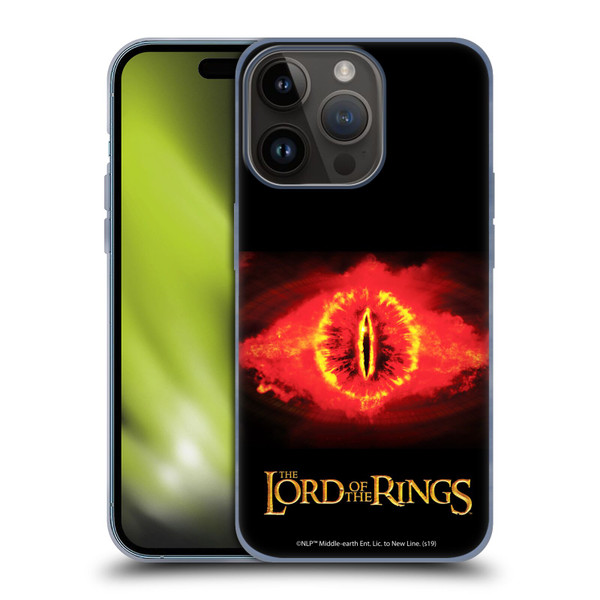 The Lord Of The Rings The Two Towers Character Art Eye Of Sauron Soft Gel Case for Apple iPhone 15 Pro