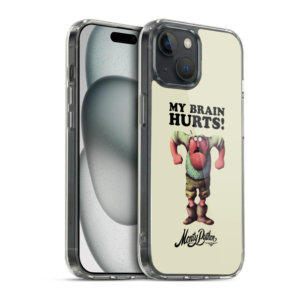 Monty Python Key Art My Brain Hurts Soft Gel Case for Apple iPhone 15 & MagSafe