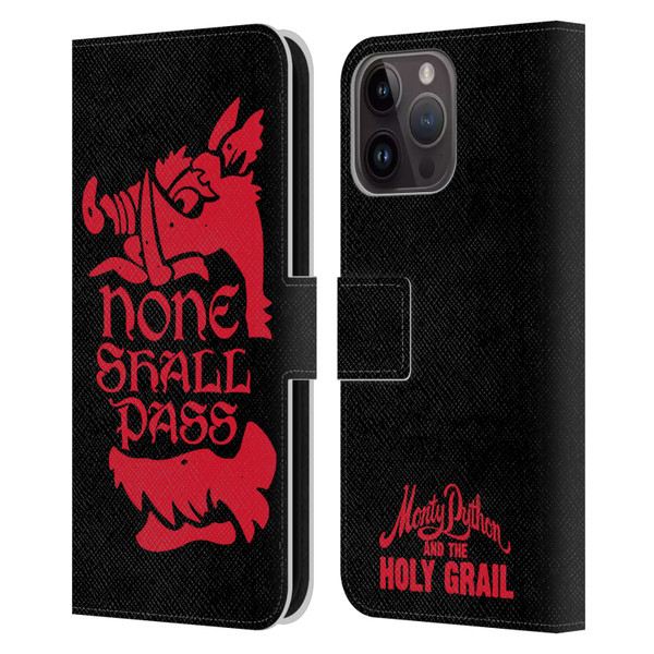 Monty Python Key Art None Shall Pass Leather Book Wallet Case Cover For Apple iPhone 15 Pro Max