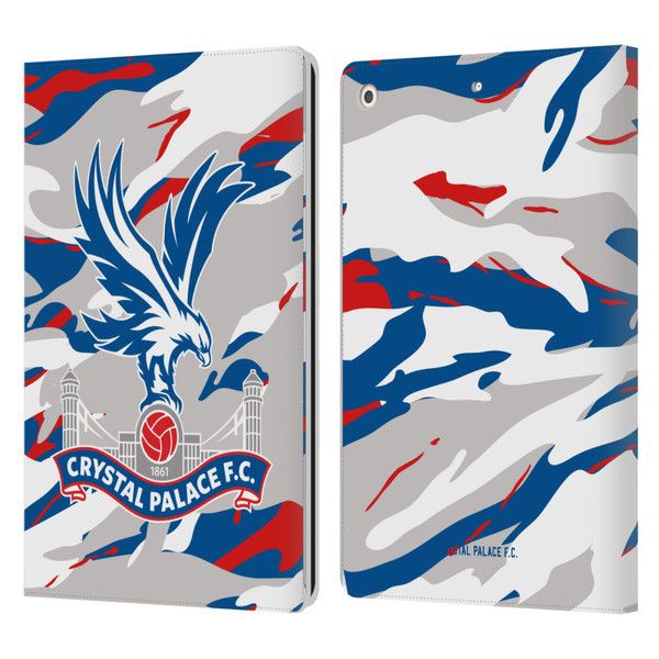 Crystal Palace FC Crest Camouflage Leather Book Wallet Case Cover For Apple iPad 10.2 2019/2020/2021