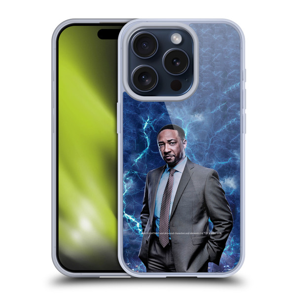 Black Lightning Characters William Henderson Soft Gel Case for Apple iPhone 15 Pro