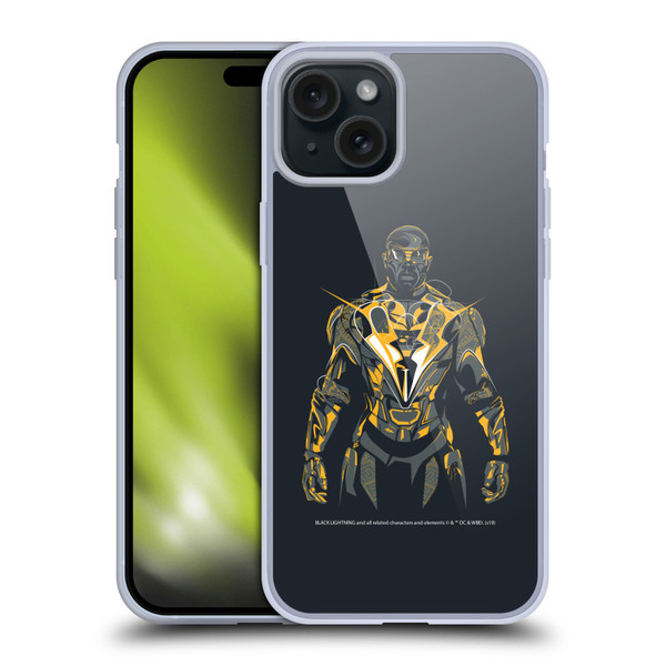 Black Lightning Key Art Black Lightning Soft Gel Case for Apple iPhone 15 Plus