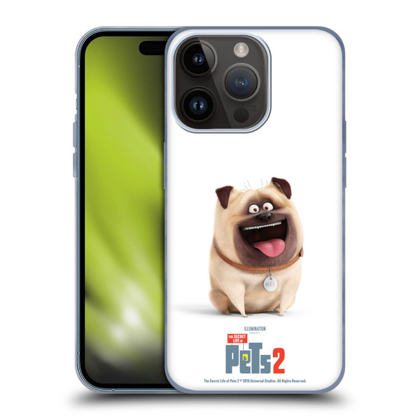 The Secret Life of Pets 2 Character Posters Mel Pug Dog Soft Gel Case for Apple iPhone 15 Pro