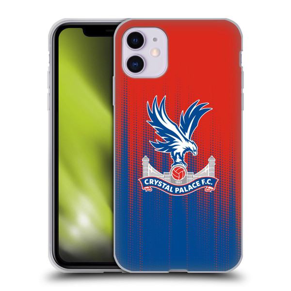 Crystal Palace FC Crest Halftone Soft Gel Case for Apple iPhone 11