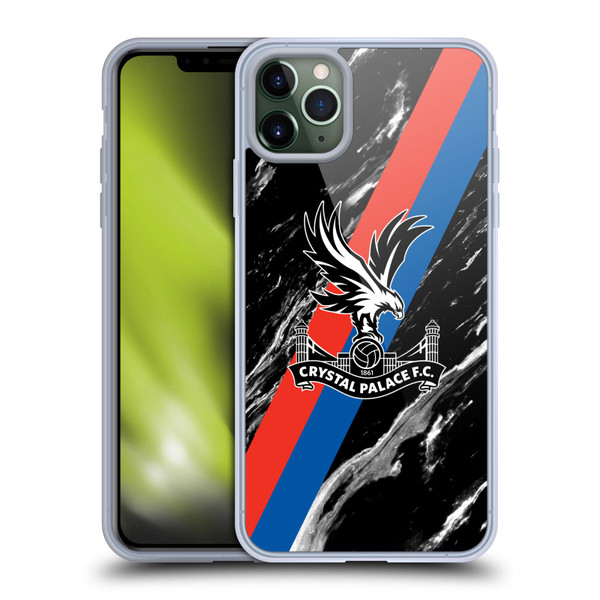 Crystal Palace FC Crest Black Marble Soft Gel Case for Apple iPhone 11 Pro Max & MagSafe