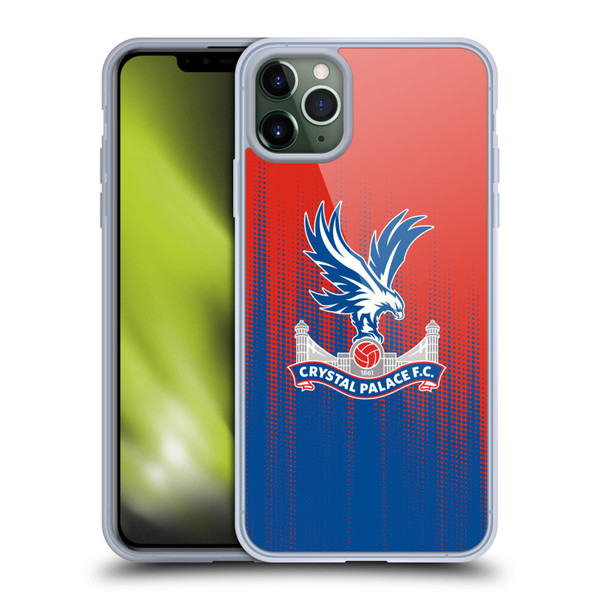 Crystal Palace FC Crest Halftone Soft Gel Case for Apple iPhone 11 Pro Max & MagSafe