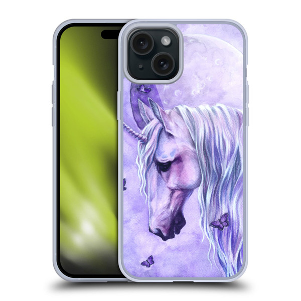 Selina Fenech Unicorns Moonlit Magic Soft Gel Case for Apple iPhone 15 Plus