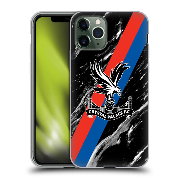 Crystal Palace FC Crest Black Marble Soft Gel Case for Apple iPhone 11 Pro