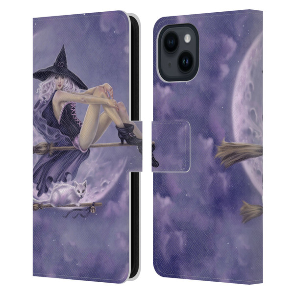 Selina Fenech Gothic Bewitched Leather Book Wallet Case Cover For Apple iPhone 15