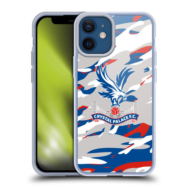 Crystal Palace FC Crest Camouflage Soft Gel Case for Apple iPhone 12 Mini & MagSafe