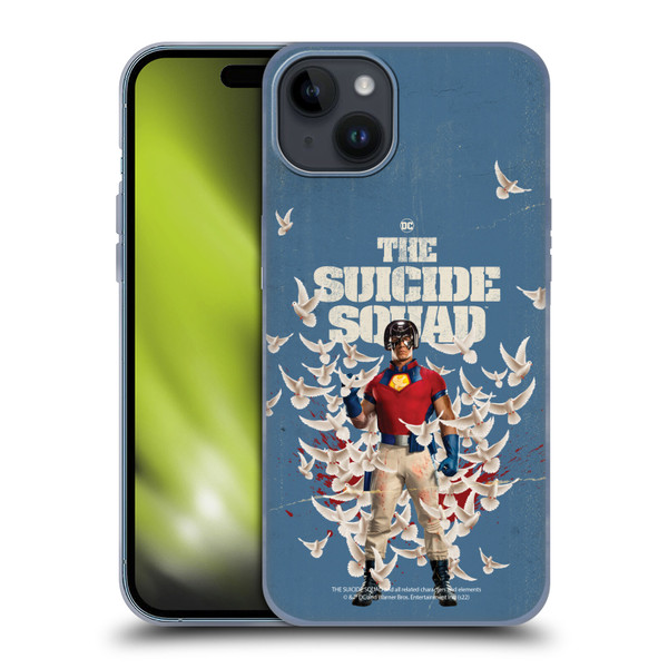 The Suicide Squad 2021 Character Poster Peacemaker Soft Gel Case for Apple iPhone 15 Plus