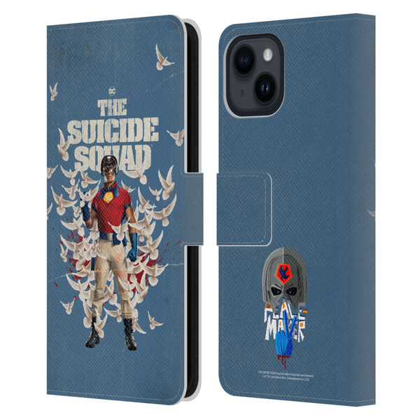 The Suicide Squad 2021 Character Poster Peacemaker Leather Book Wallet Case Cover For Apple iPhone 15