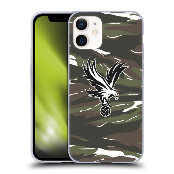 Crystal Palace FC Crest Woodland Camouflage Soft Gel Case for Apple iPhone 12 Mini