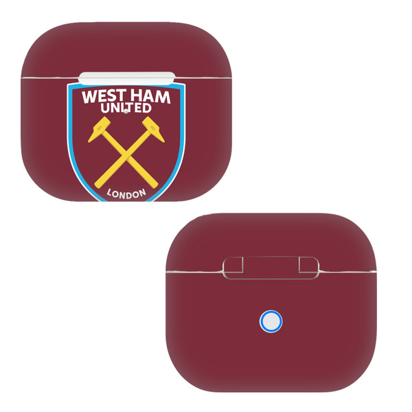 West Ham United FC Art Oversized Vinyl Sticker Skin Decal Cover for Apple AirPods 3 3rd Gen Charging Case