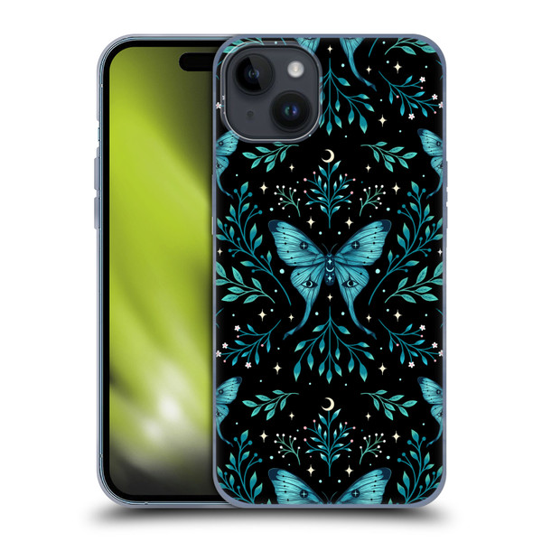 Episodic Drawing Art Butterfly Pattern Soft Gel Case for Apple iPhone 15 Plus