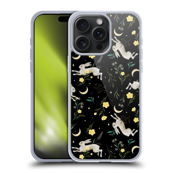 Episodic Drawing Pattern Bunny Night Soft Gel Case for Apple iPhone 15 Pro Max