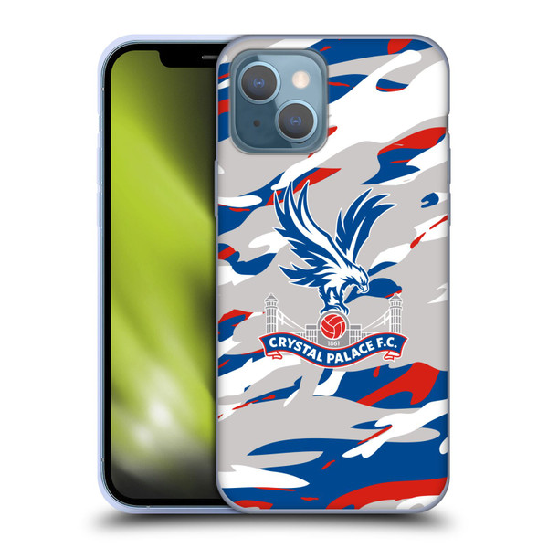 Crystal Palace FC Crest Camouflage Soft Gel Case for Apple iPhone 13
