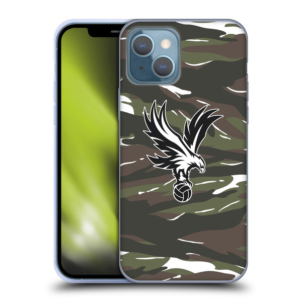 Crystal Palace FC Crest Woodland Camouflage Soft Gel Case for Apple iPhone 13
