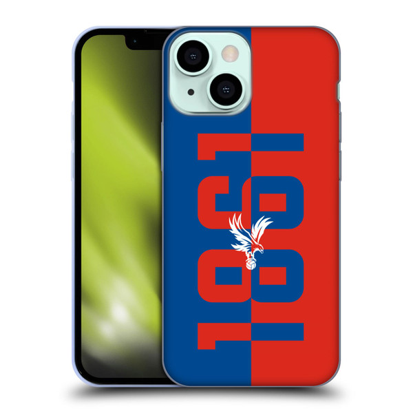 Crystal Palace FC Crest 1861 Soft Gel Case for Apple iPhone 13 Mini