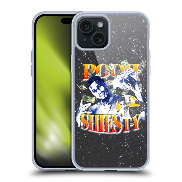 Pooh Shiesty Graphics Art Soft Gel Case for Apple iPhone 15 Plus