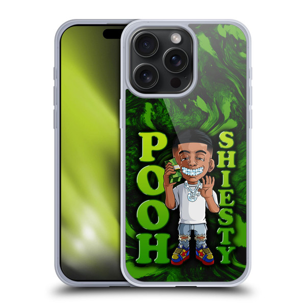 Pooh Shiesty Graphics Green Soft Gel Case for Apple iPhone 15 Pro Max
