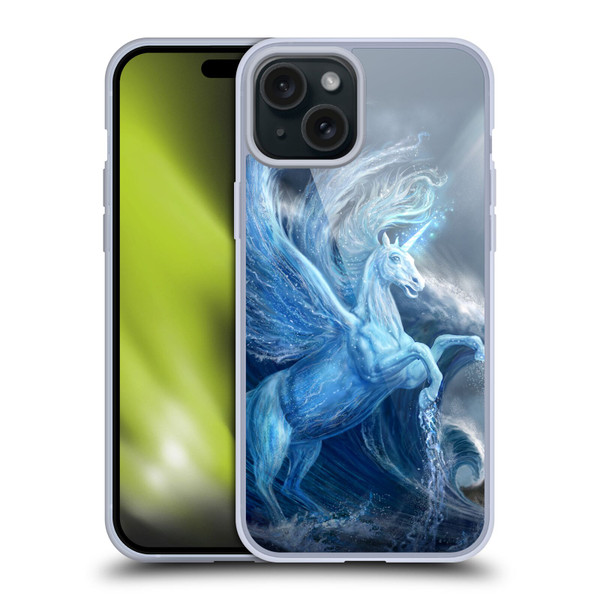 Anthony Christou Art Water Pegasus Soft Gel Case for Apple iPhone 15 Plus