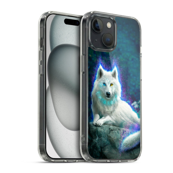 Anthony Christou Fantasy Art White Wolf Soft Gel Case for Apple iPhone 15 & MagSafe