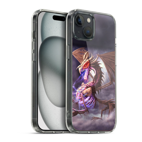 Anthony Christou Fantasy Art Bone Dragon Soft Gel Case for Apple iPhone 15 Plus & MagSafe