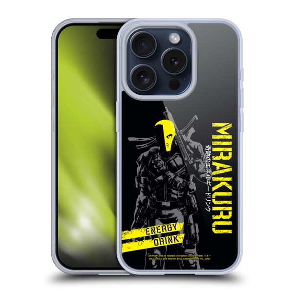 Arrow TV Series Graphics Deathstroke Mirakuru Soft Gel Case for Apple iPhone 15 Pro