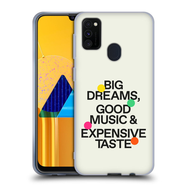 Ayeyokp Pop Big Dreams, Good Music Soft Gel Case for Samsung Galaxy M30s (2019)/M21 (2020)