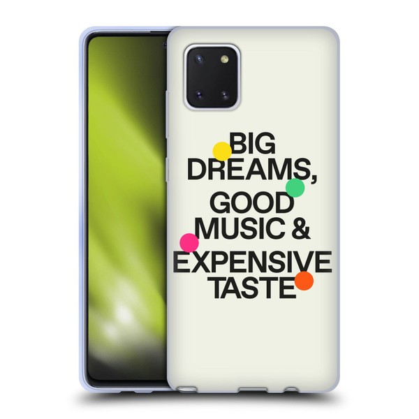 Ayeyokp Pop Big Dreams, Good Music Soft Gel Case for Samsung Galaxy Note10 Lite