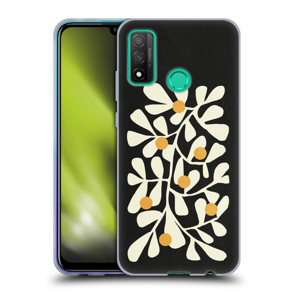 Ayeyokp Plant Pattern Summer Bloom Black Soft Gel Case for Huawei P Smart (2020)