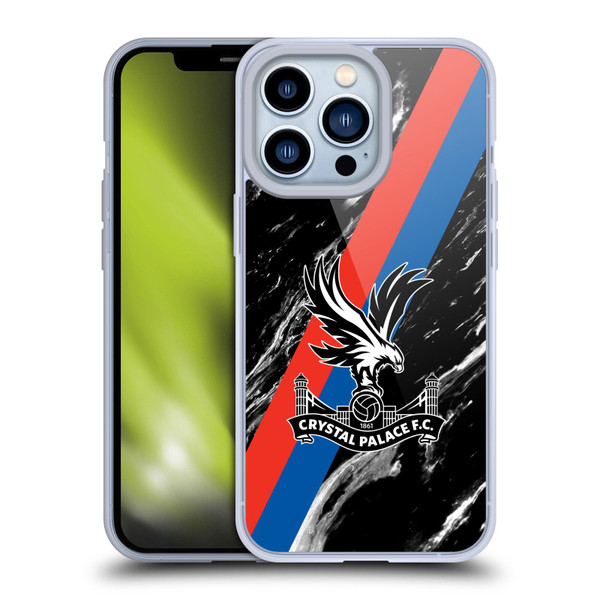 Crystal Palace FC Crest Black Marble Soft Gel Case for Apple iPhone 13 Pro & MagSafe