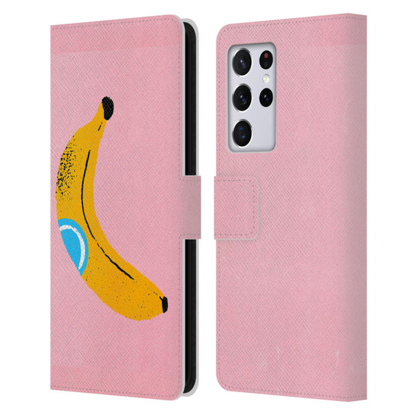 Ayeyokp Pop Banana Pop Art Leather Book Wallet Case Cover For Samsung Galaxy S21 Ultra 5G