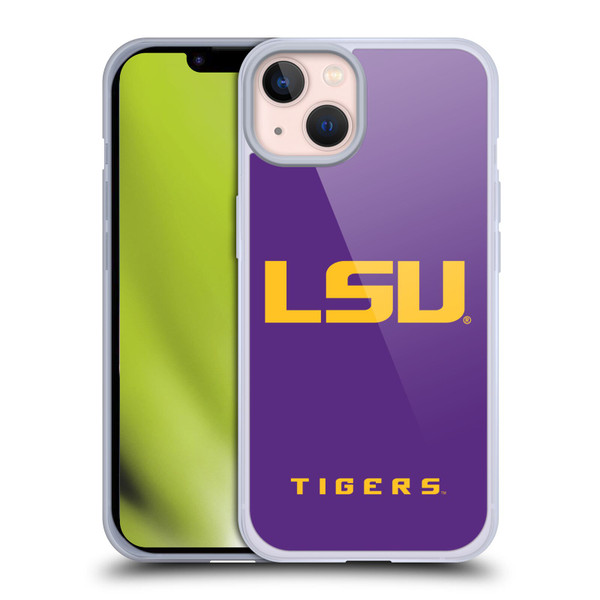 Louisiana State University LSU Louisiana State University Plain Soft Gel Case for Apple iPhone 13