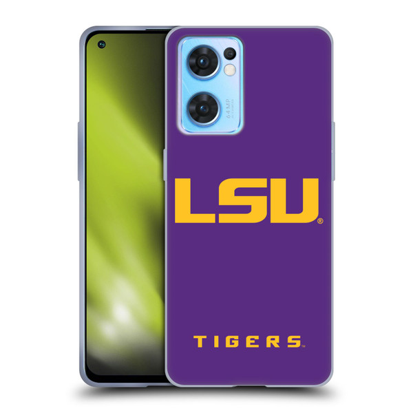 Louisiana State University LSU Louisiana State University Plain Soft Gel Case for OPPO Reno7 5G / Find X5 Lite