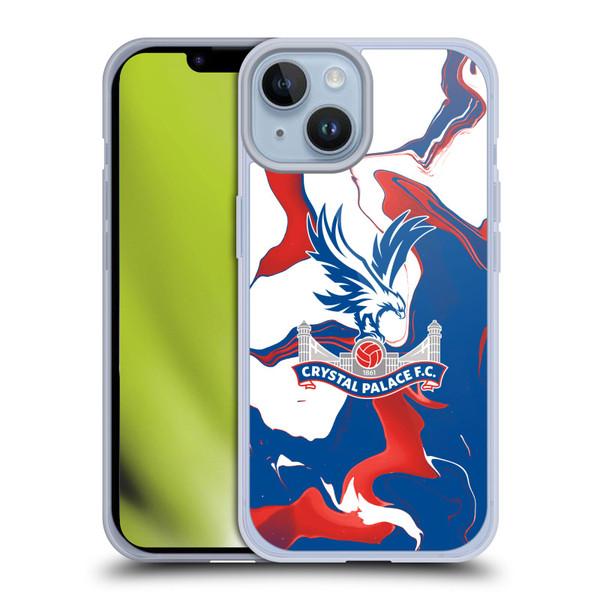 Crystal Palace FC Crest Marble Soft Gel Case for Apple iPhone 14