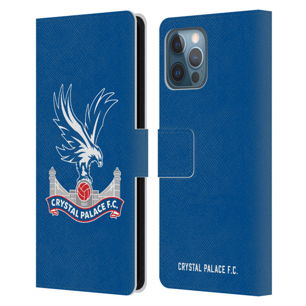 Crystal Palace FC Crest Plain Leather Book Wallet Case Cover For Apple iPhone 12 Pro Max