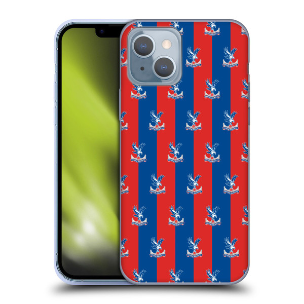 Crystal Palace FC Crest Pattern Soft Gel Case for Apple iPhone 14