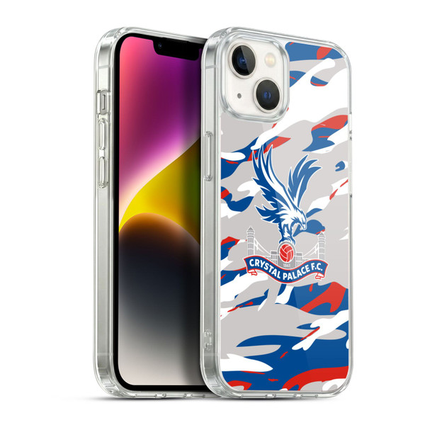 Crystal Palace FC Crest Camouflage Soft Gel Case for Apple iPhone 14 Plus & MagSafe