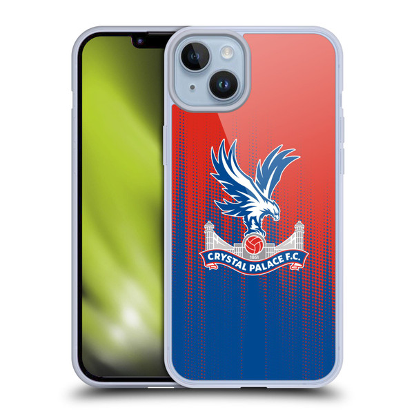 Crystal Palace FC Crest Halftone Soft Gel Case for Apple iPhone 14 Plus