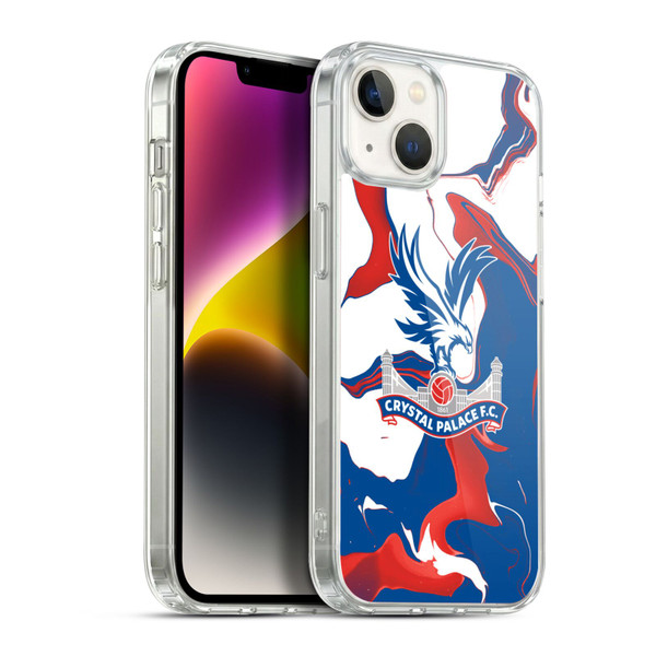 Crystal Palace FC Crest Marble Soft Gel Case for Apple iPhone 14 Plus & MagSafe