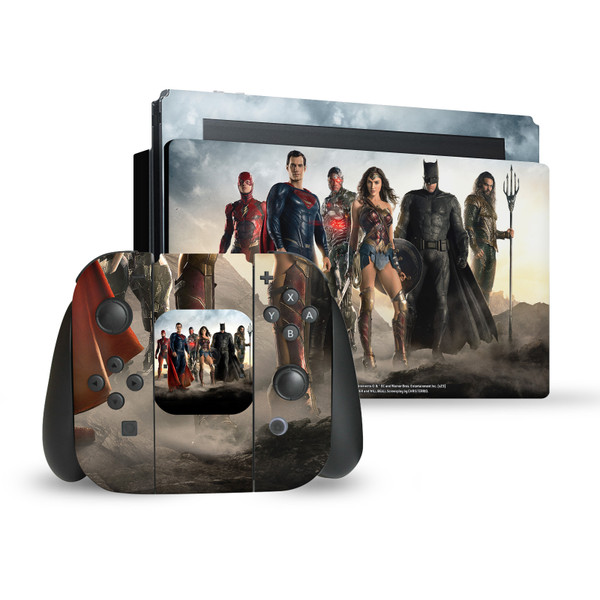 Zack Snyder's Justice League Snyder Cut Character Art Group Colored Vinyl Sticker Skin Decal Cover for Nintendo Switch Bundle