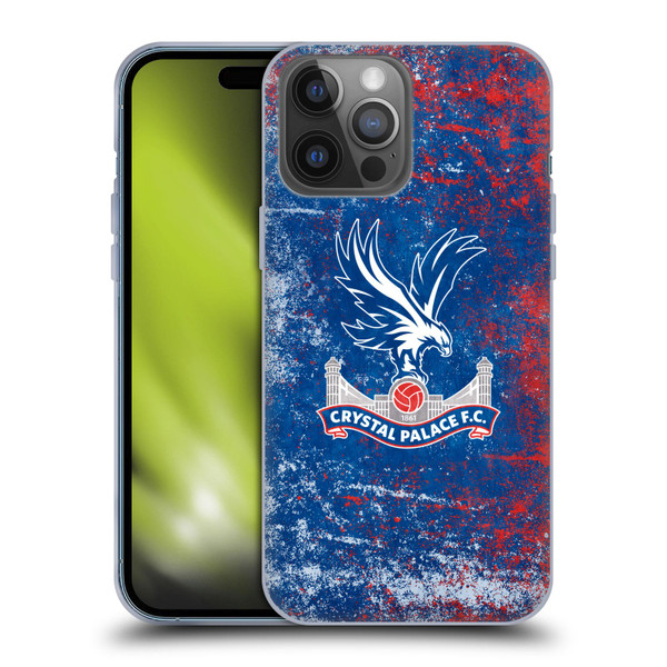 Crystal Palace FC Crest Distressed Soft Gel Case for Apple iPhone 14 Pro Max