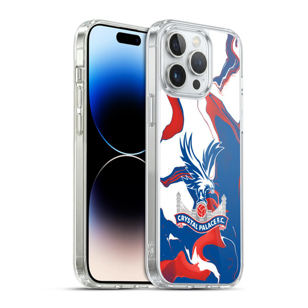 Crystal Palace FC Crest Marble Soft Gel Case for Apple iPhone 14 Pro Max & MagSafe