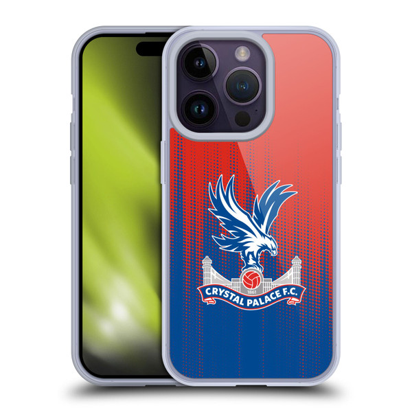 Crystal Palace FC Crest Halftone Soft Gel Case for Apple iPhone 14 Pro & MagSafe