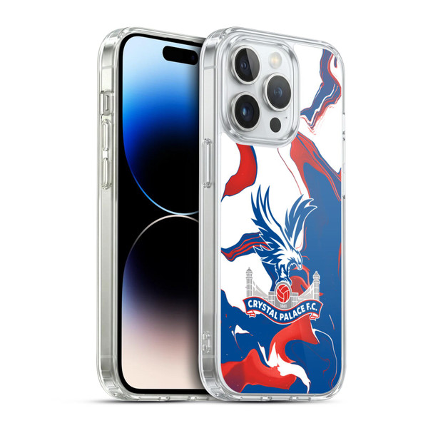 Crystal Palace FC Crest Marble Soft Gel Case for Apple iPhone 14 Pro & MagSafe